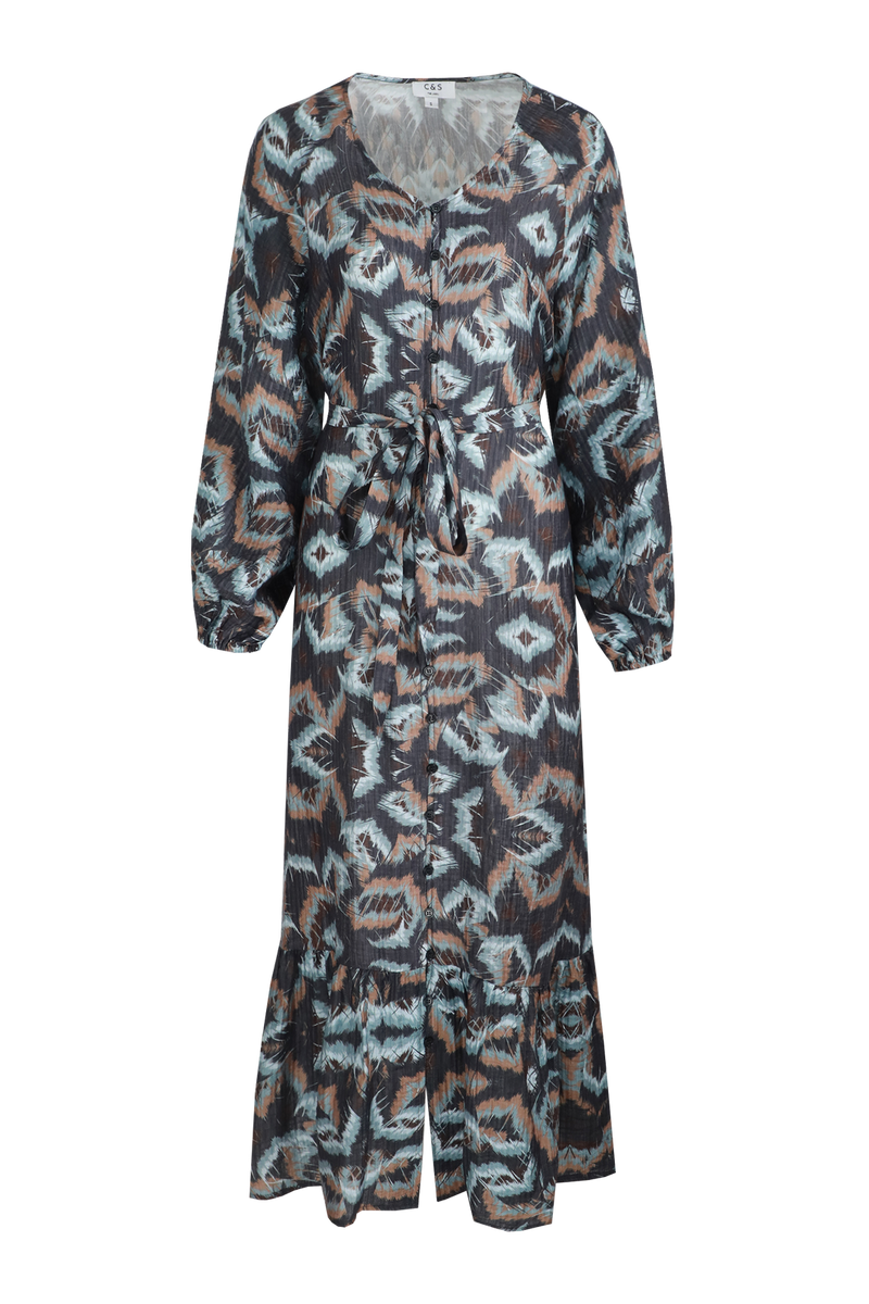 Daphne jurk | Dark Gray/Light Camel