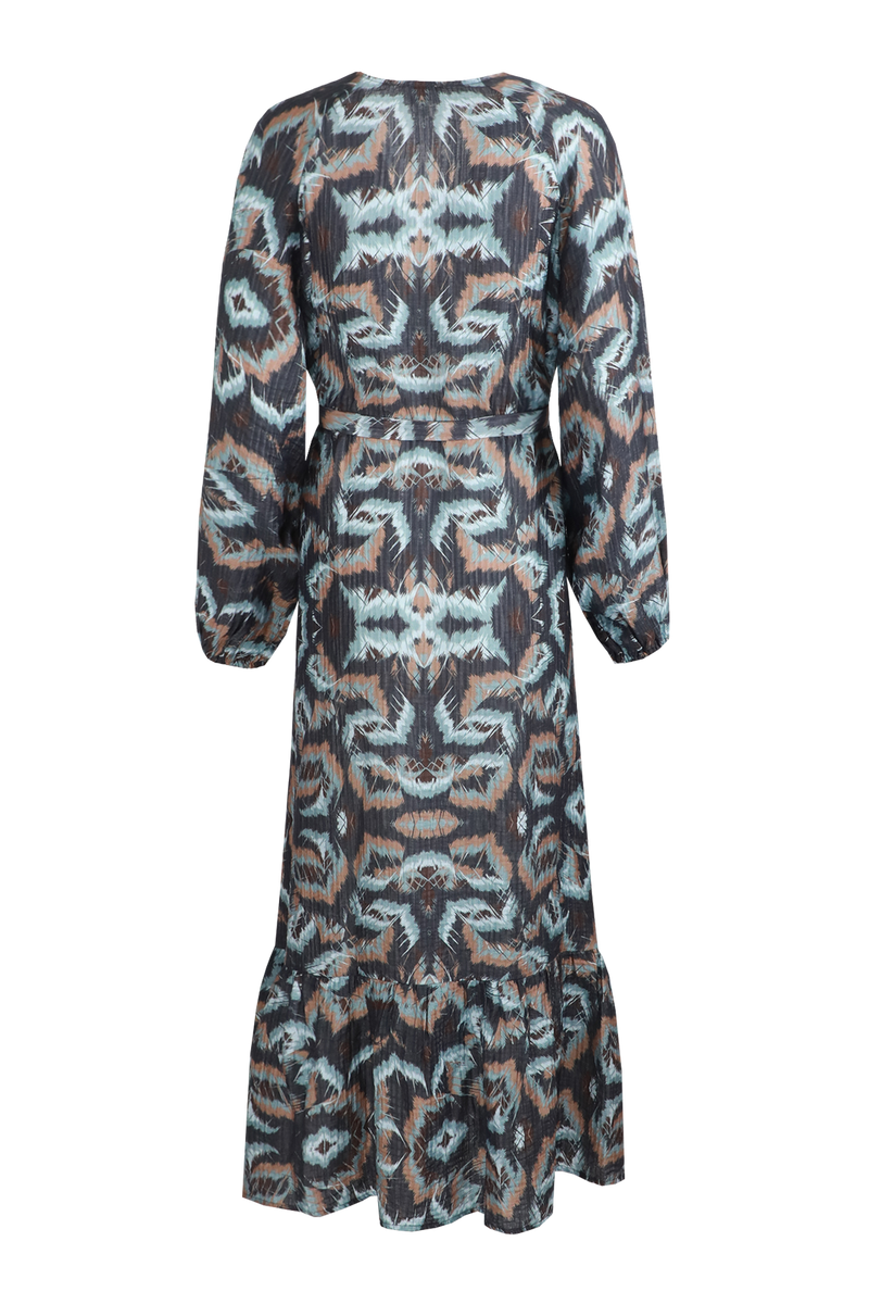 Daphne jurk | Dark Gray/Light Camel