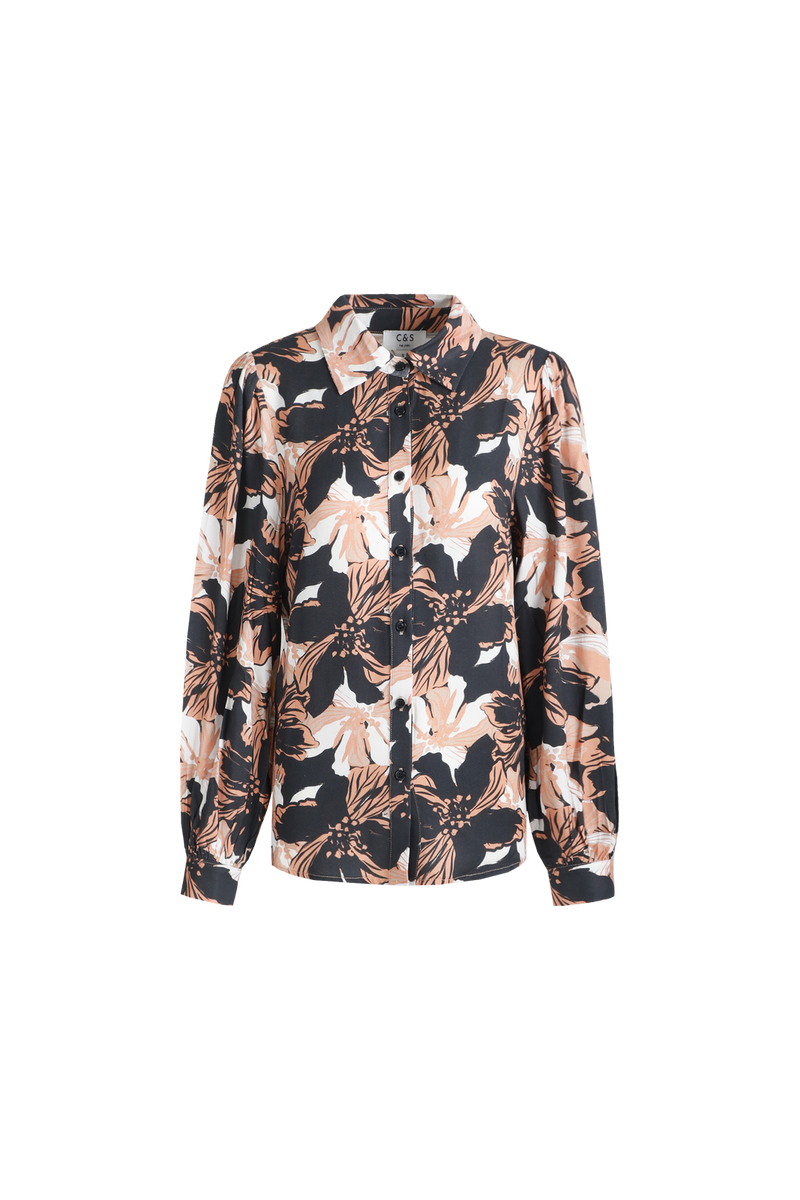 Laurelle blouse | Black/Cognac