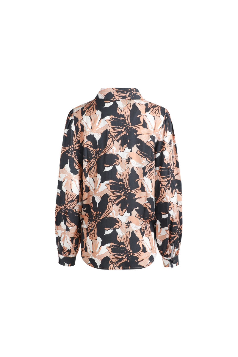 Laurelle blouse | Black/Cognac