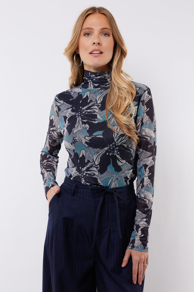 Tiziana top | Midnight Blue/Stone blue