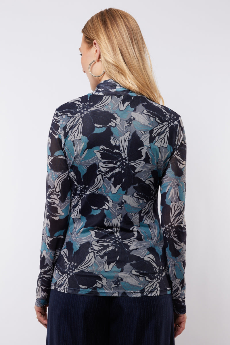 Tiziana top | Midnight Blue/Stone blue