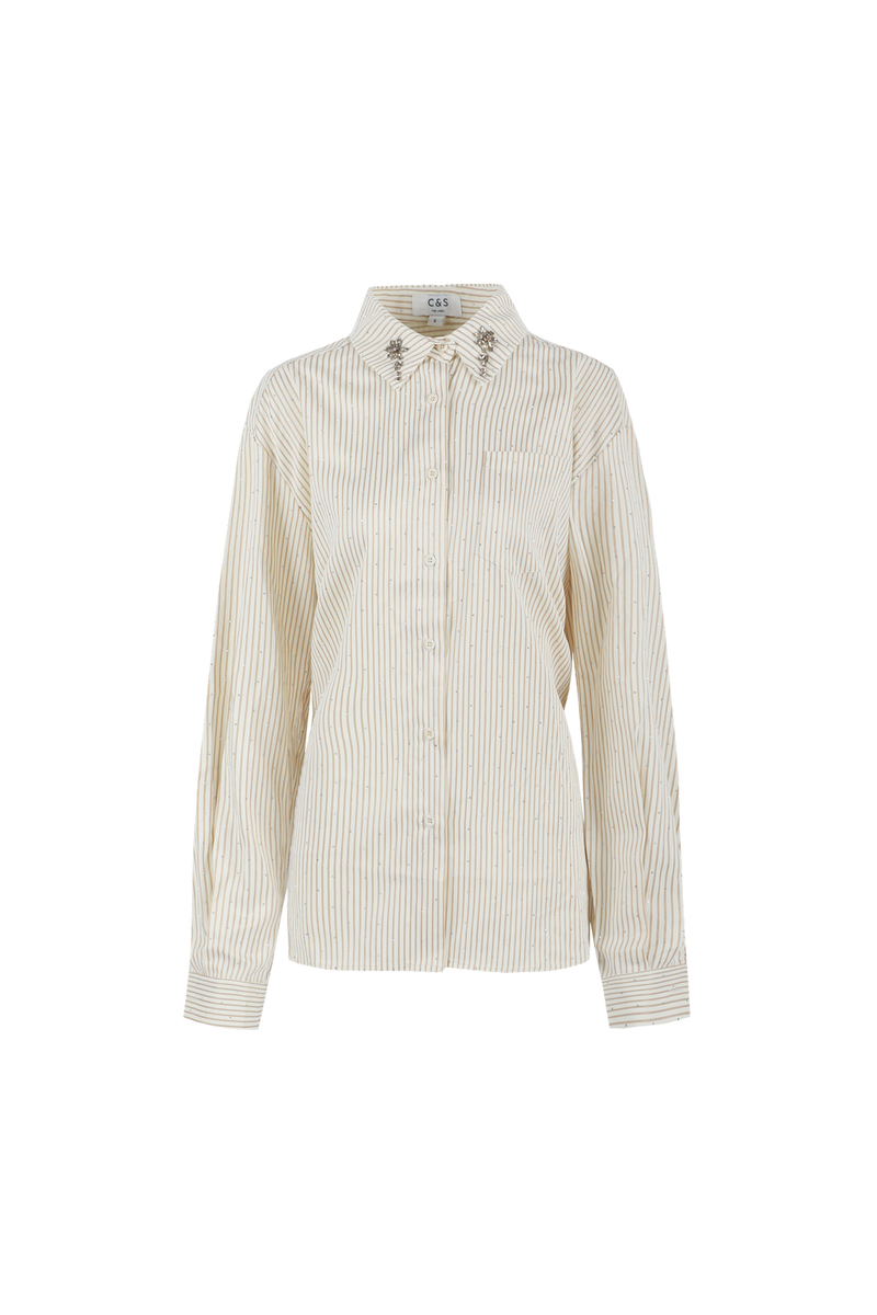Lyllith blouse | Offwhite/Light Camel