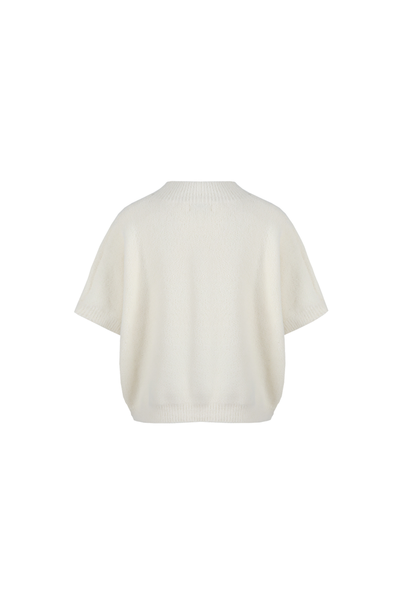 Violette trui | Wool White/Light Camel