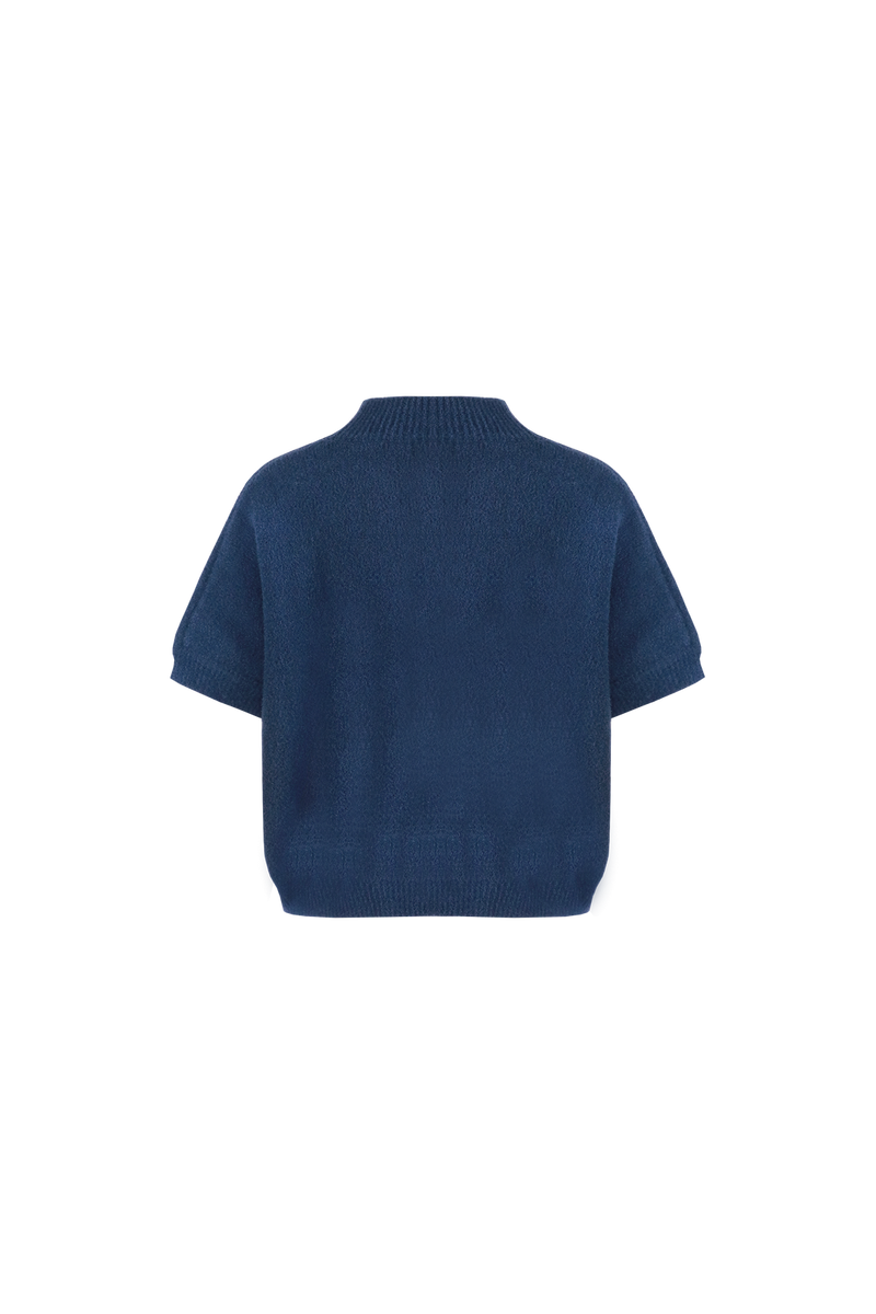 Violette trui | Midnight Blue/Sand