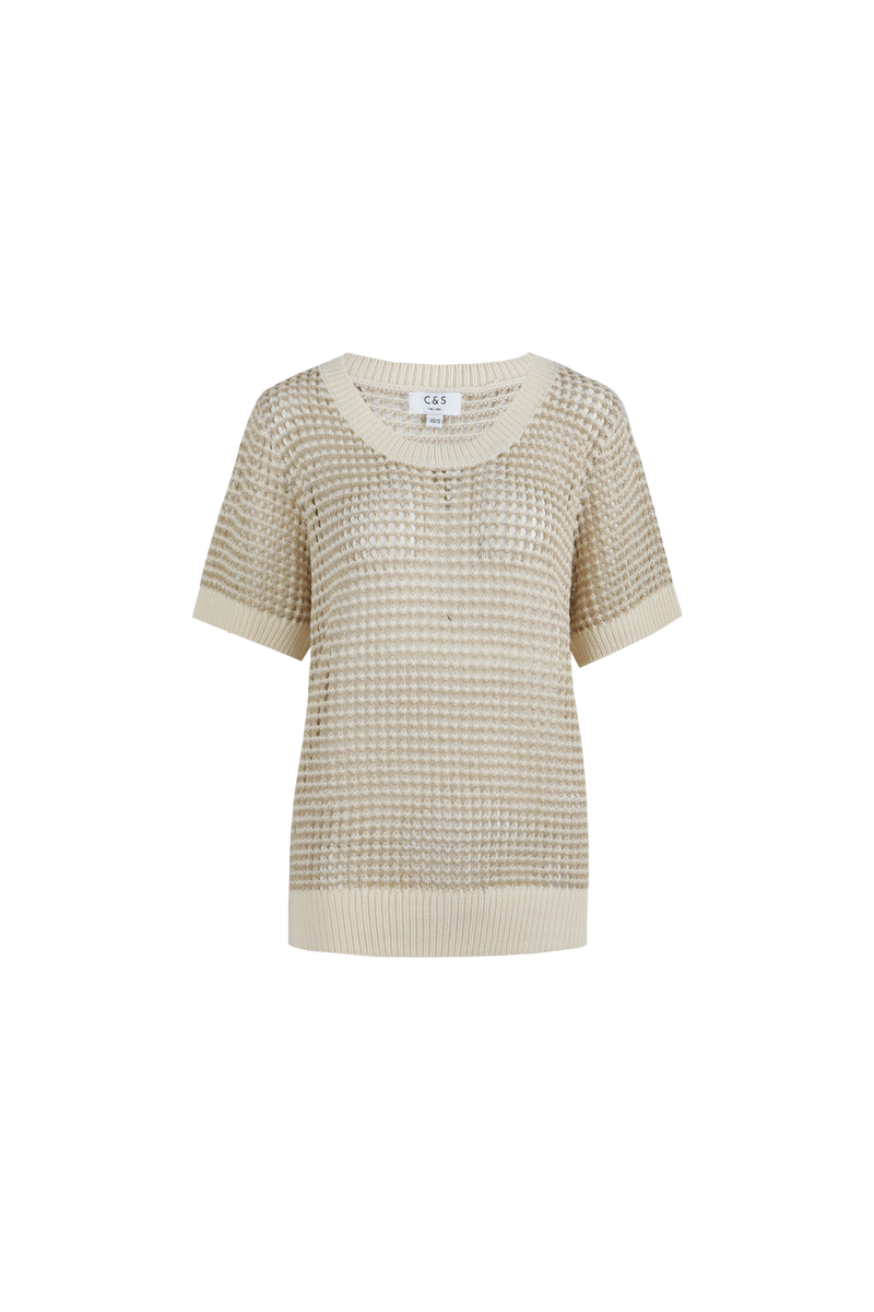 Annabelle top | Wool White/Light Gold
