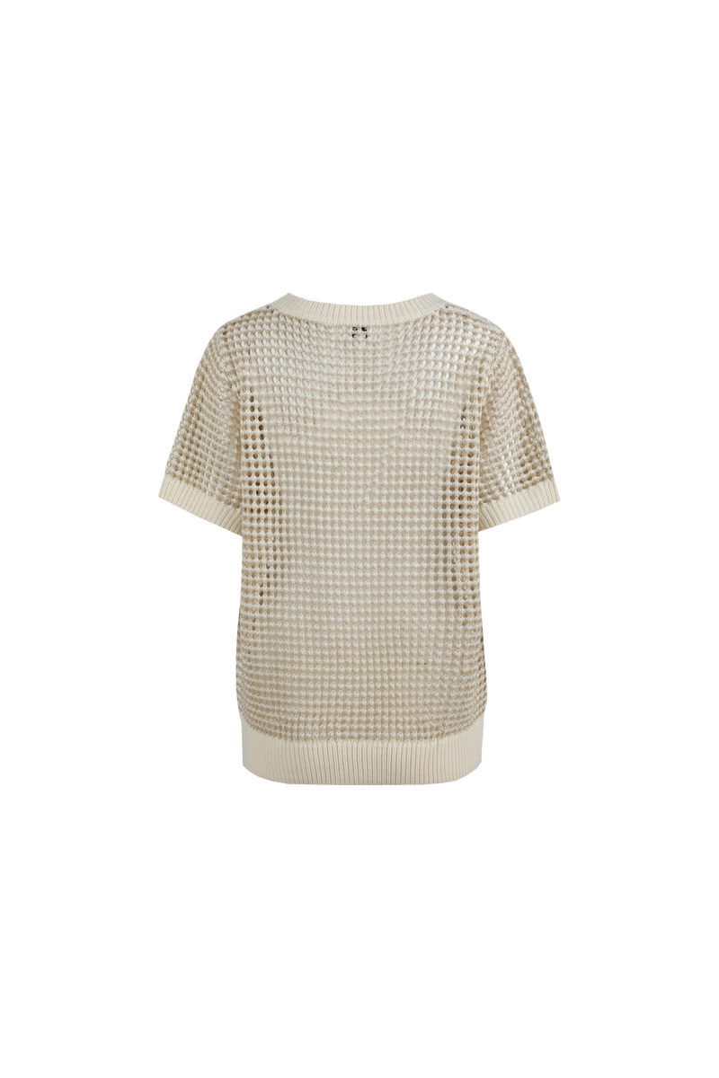 Annabelle top | Wool White/Light Gold