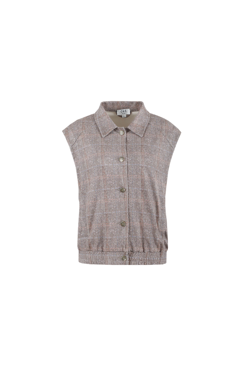 Guusje gilet | Light Camel/Color mix