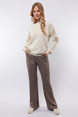 Paola broek | Light Camel/Color mix