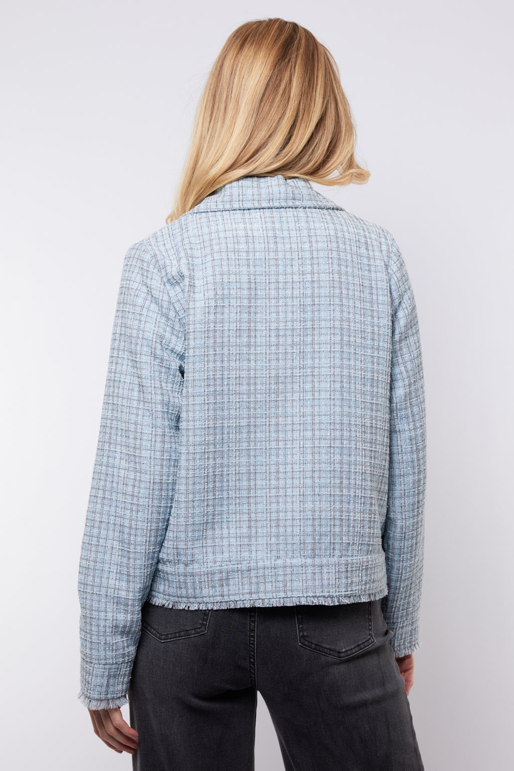 Isabelle jacket | Stone blue/Dark Brown – CS The Label