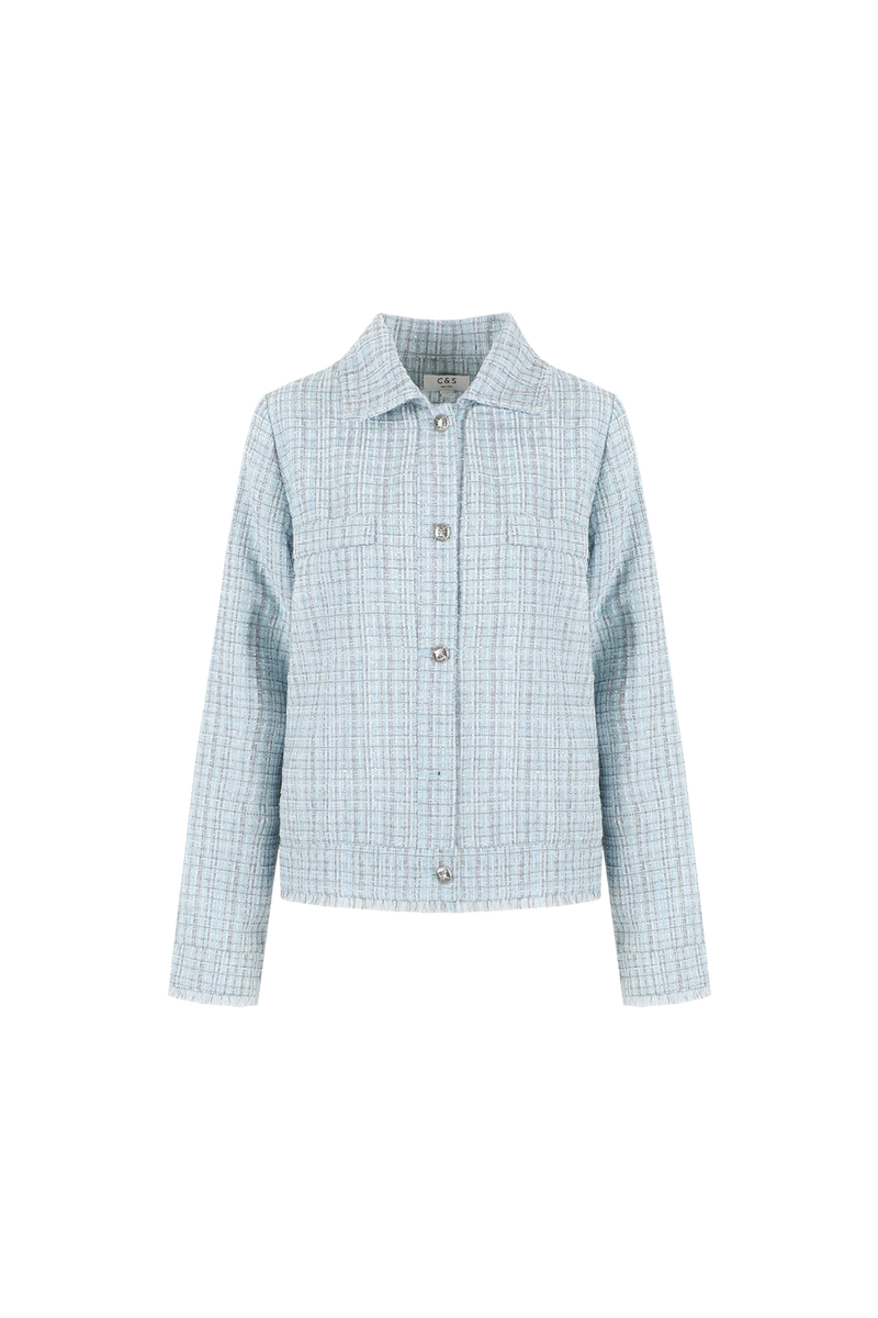 Isabelle jacket | Stone blue/Dark Brown