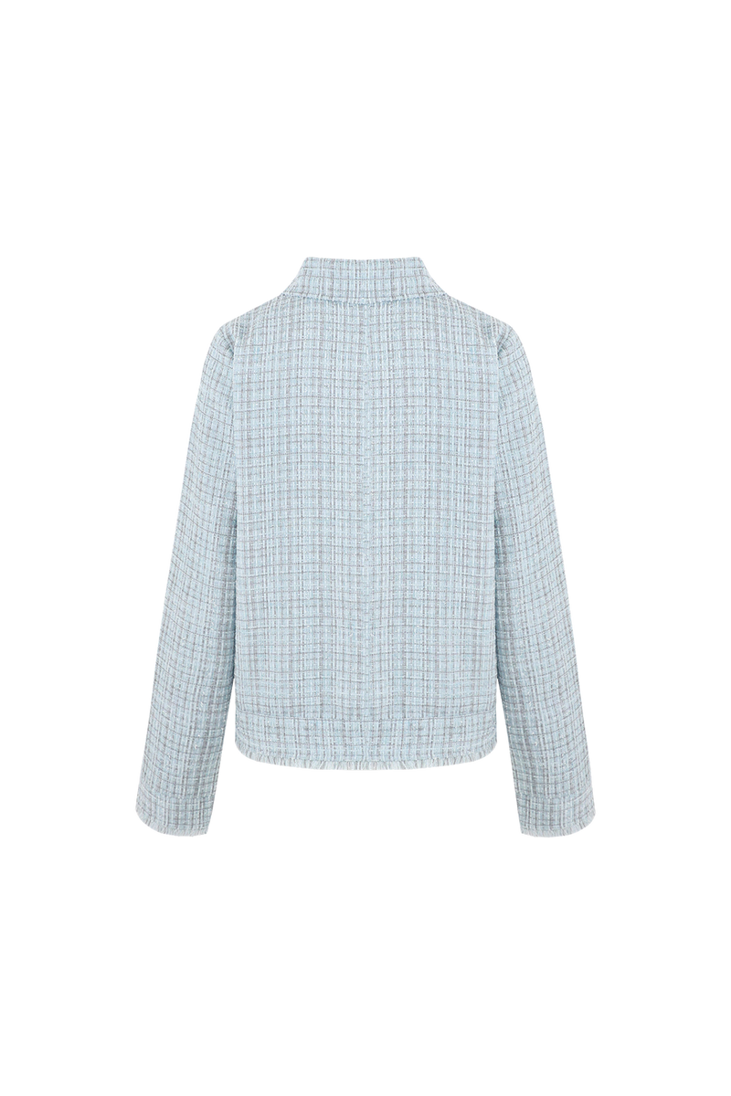 Isabelle jacket | Stone blue/Dark Brown