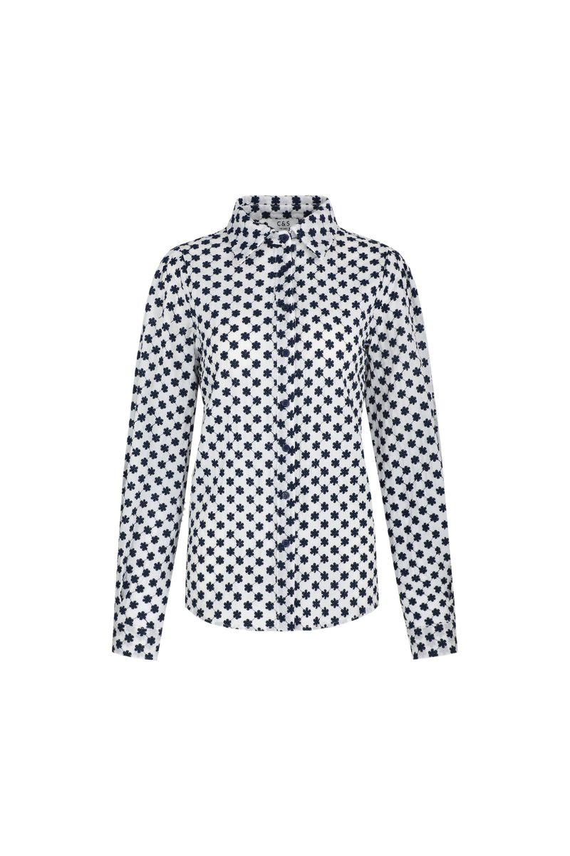 Louisa blouse | Offwhite/Midnight Blue