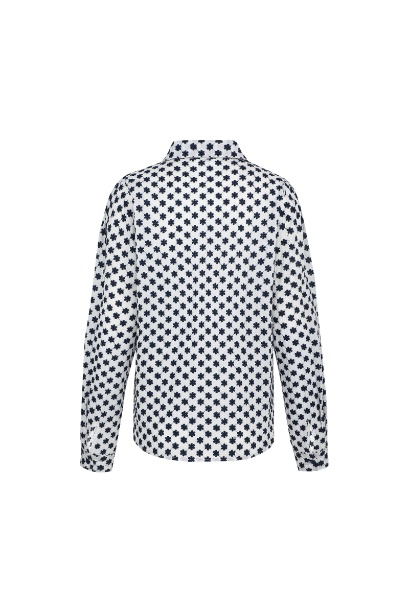 Louisa blouse | Offwhite/Midnight Blue