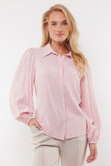 Quint blouse | Offwhite/Flower Peach
