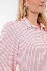 Quint blouse | Offwhite/Flower Peach