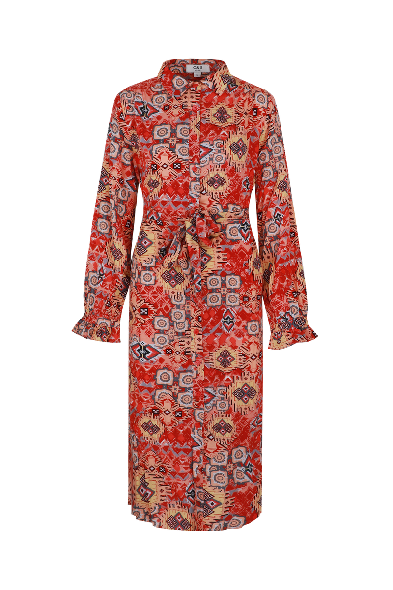 Valor jurk | Spicy Coral/Color Mix