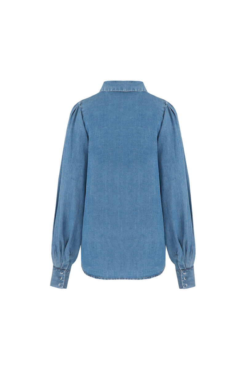 Lissa blouse | Denim Mid Blue