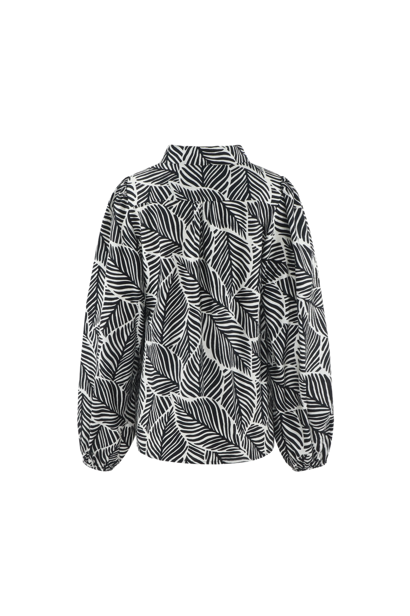 Leon blouse | Black/Wool White