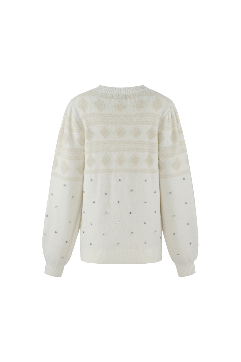 Kylie trui | Wool White/Sand