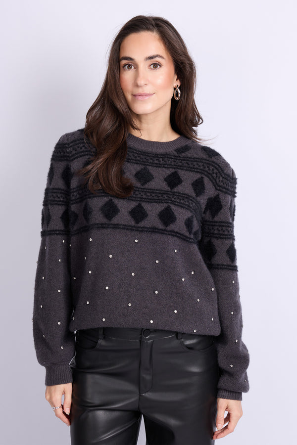 Kylie trui | Dark Gray/Black
