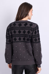 Kylie trui | Dark Gray/Black