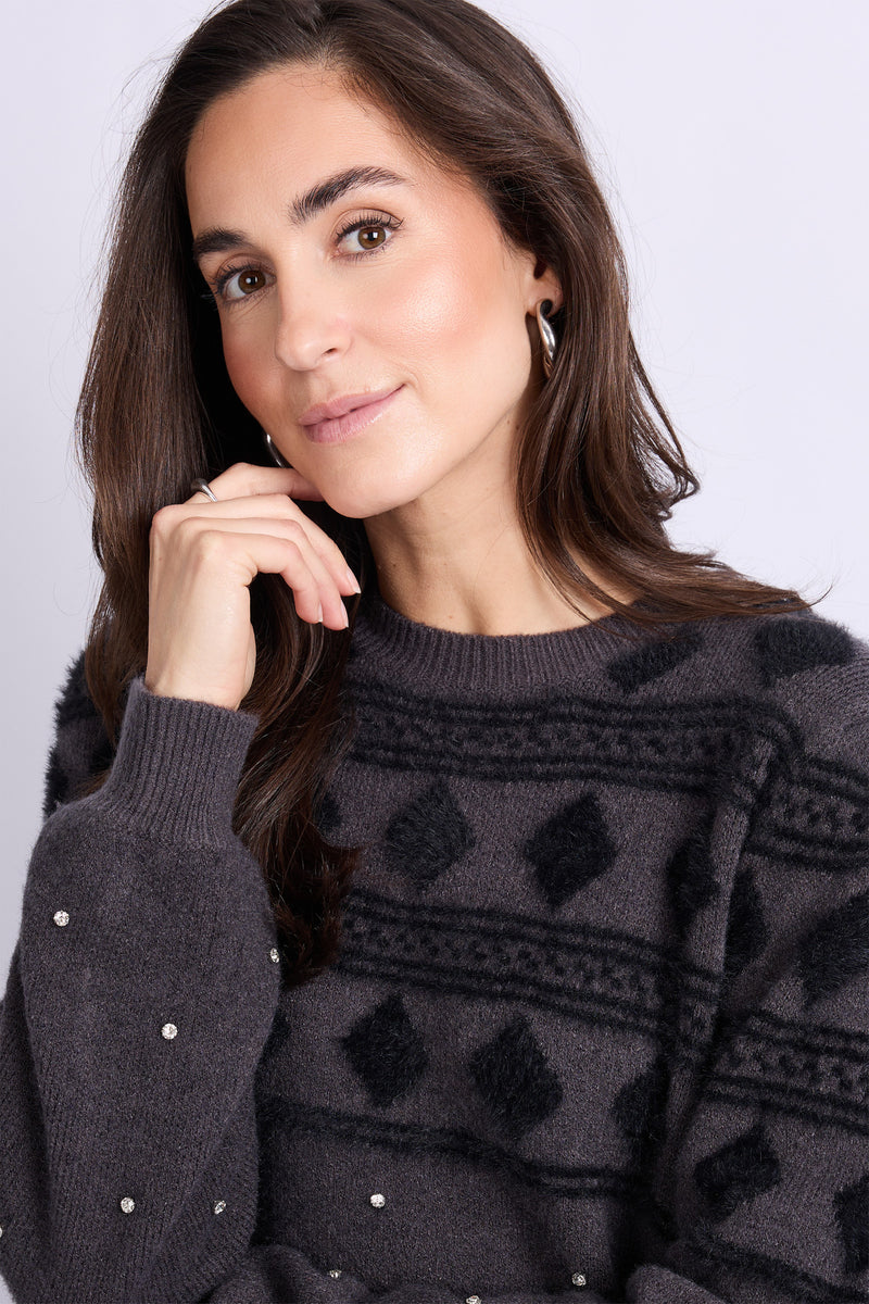 Kylie trui | Dark Gray/Black