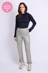 Priscilla broek | Grey/Light Gold