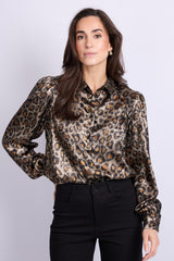 Lea blouse | Khaki/Black