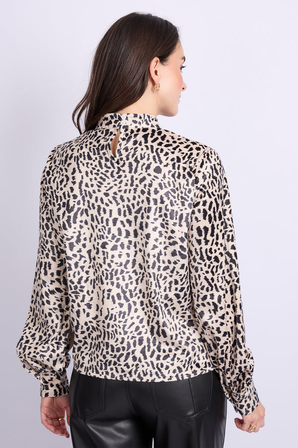 Tabita top | Light Camel/Black