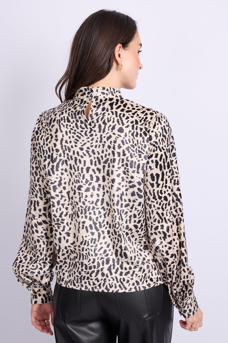 Tabita top | Light Camel/Black