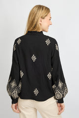 Lynnette blouse | Black/Sand