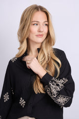 Lynnette blouse | Black/Sand