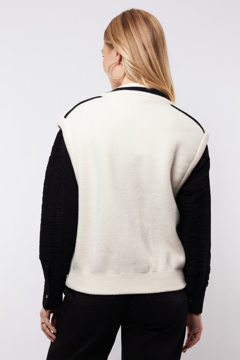 Vesta gilet | Wool White/Black