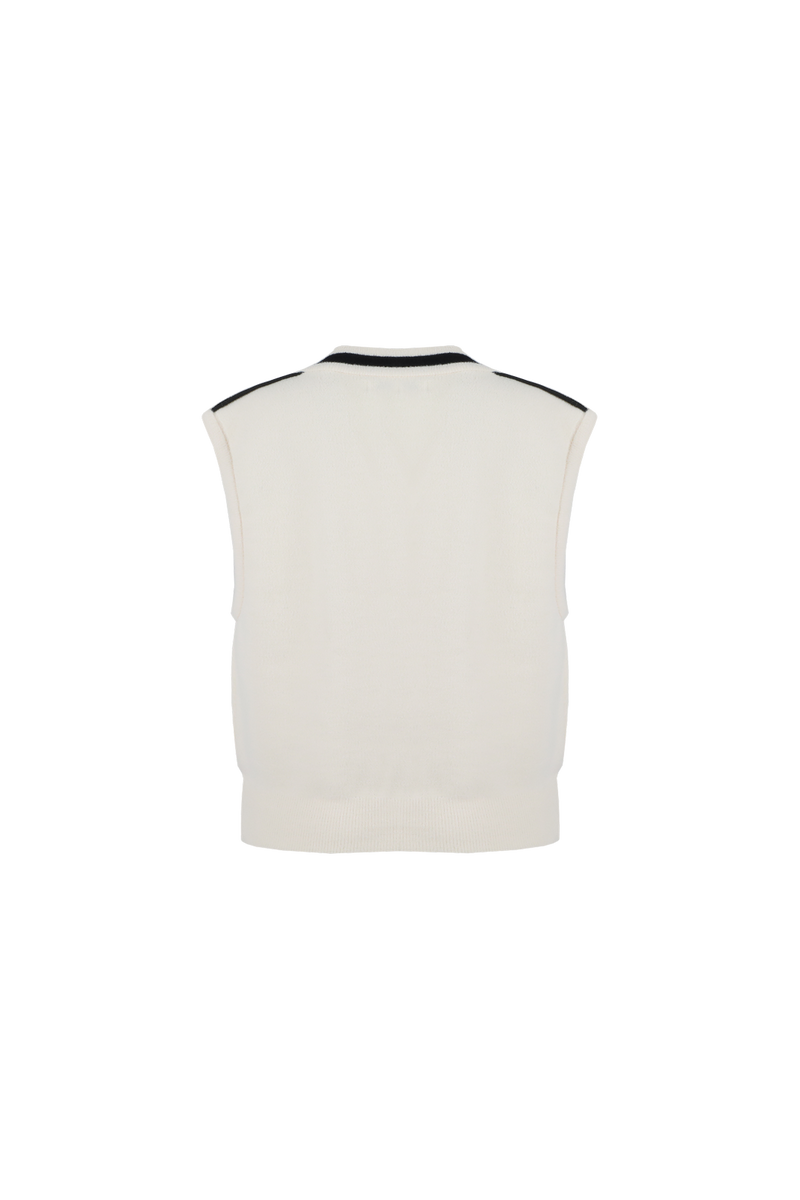 Vesta gilet | Wool White/Black