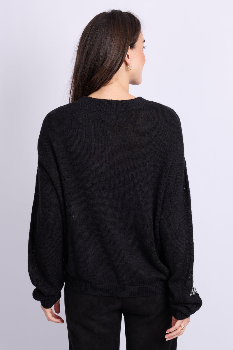 Karly trui | Black/Wool White