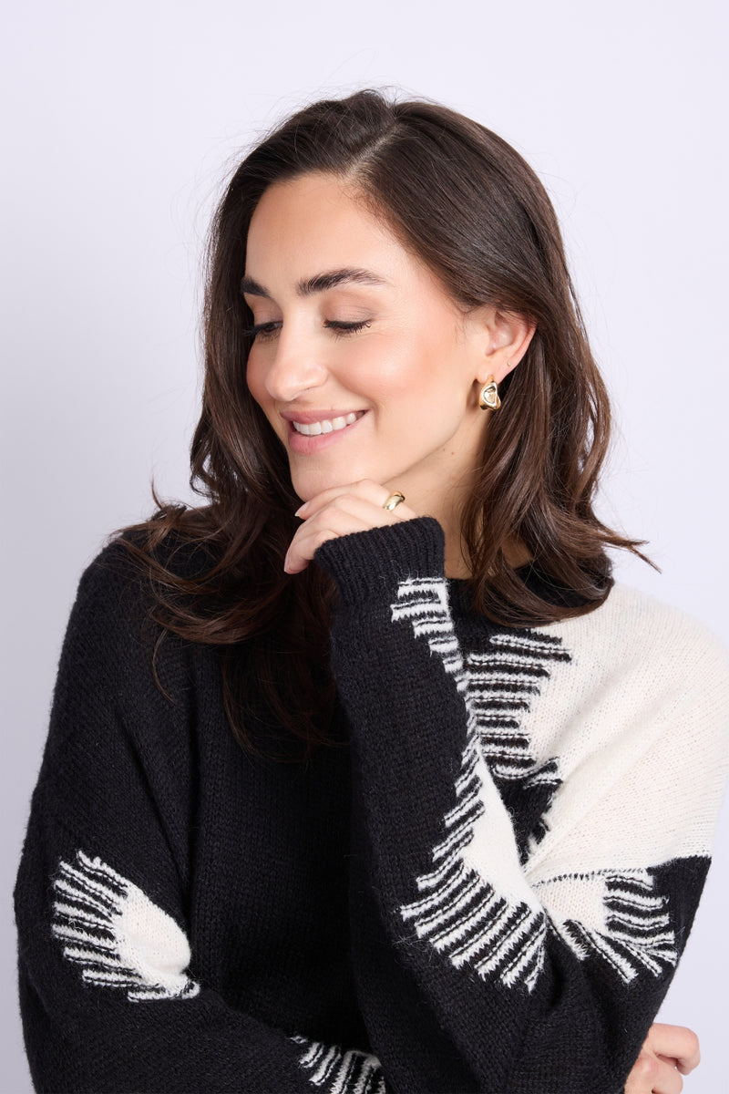 Karly trui | Black/Wool White