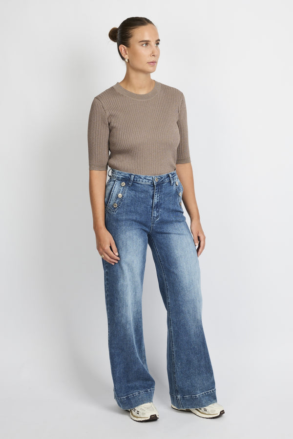 Nadine broek | Denim Mid Blue