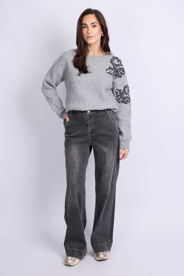 Nadine broek | Denim Dark Gray