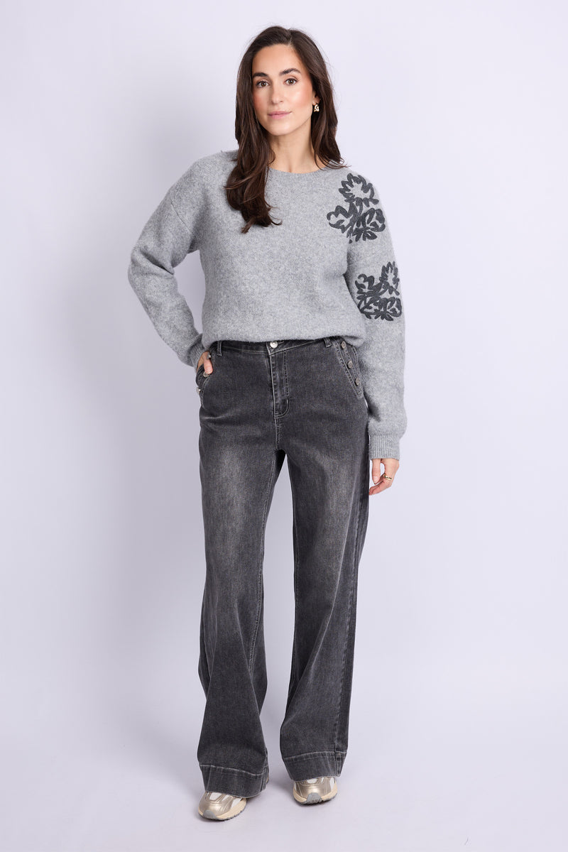 Nadine broek | Denim Dark Gray