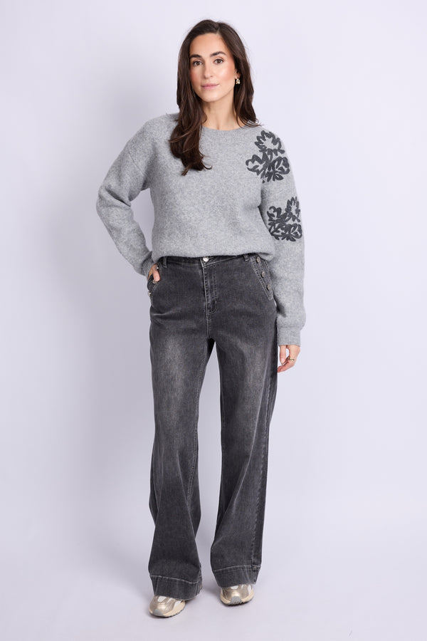 Nadine broek | Denim Dark Gray