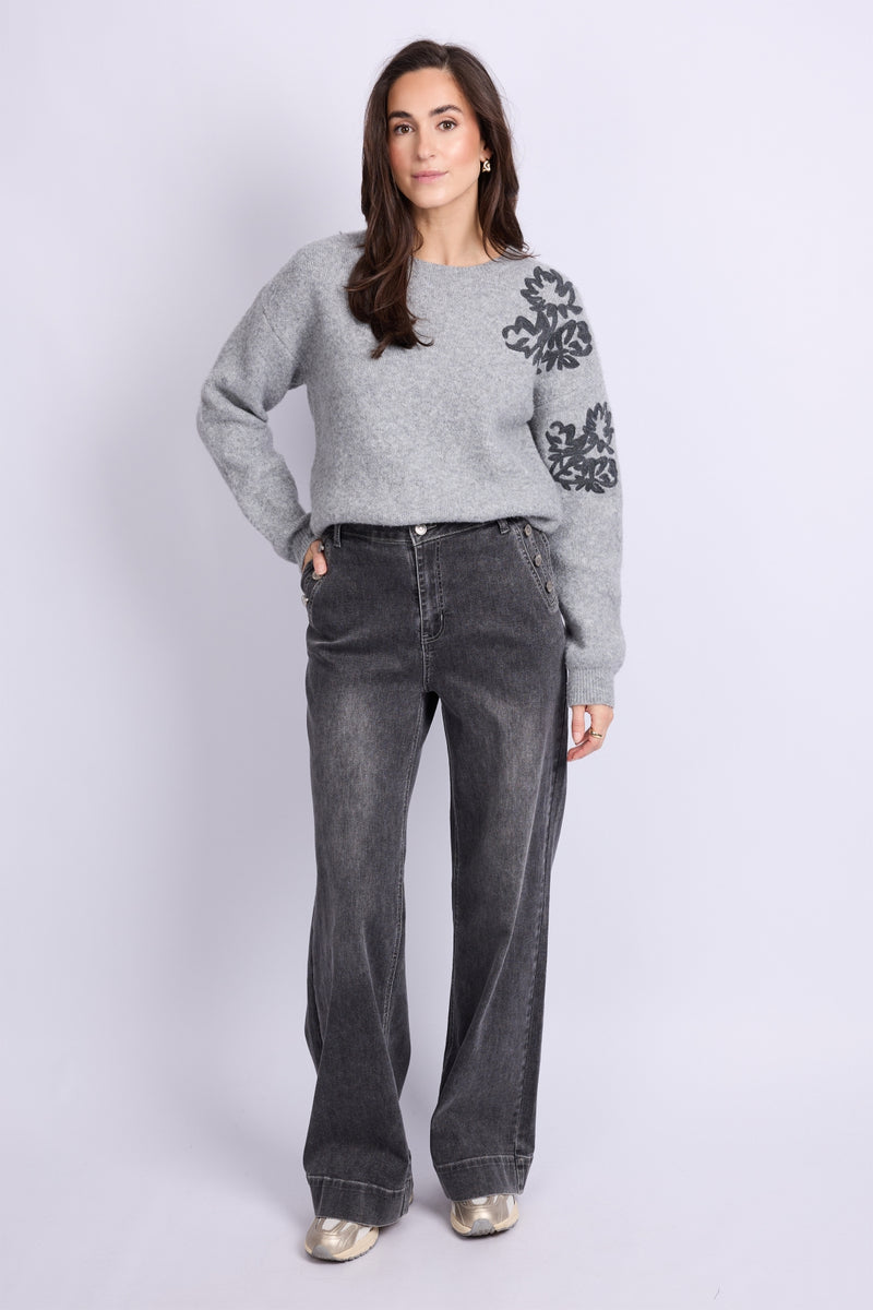 Nadine broek | Denim Dark Gray