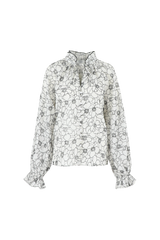 Lies blouse | Wool White/Black