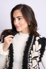 Giselle gilet | Black/Sand