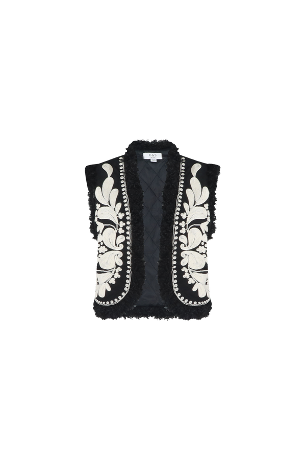 Giselle gilet | Black/Sand