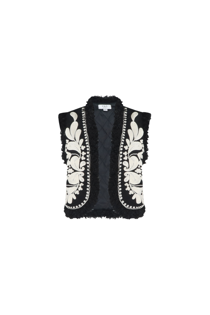 Giselle gilet | Black/Sand