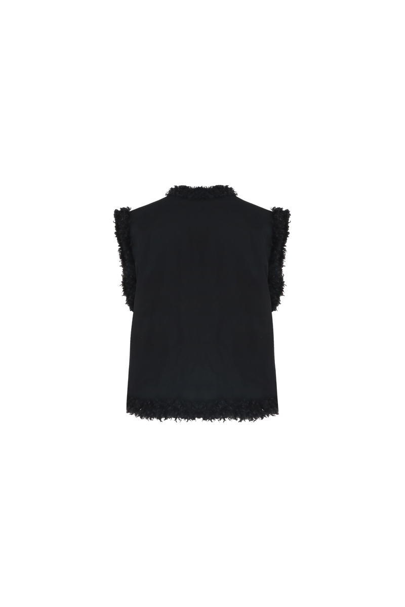 Giselle gilet | Black/Sand