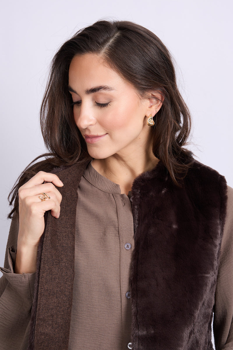 Gabrielle gilet | Dark Chocolate