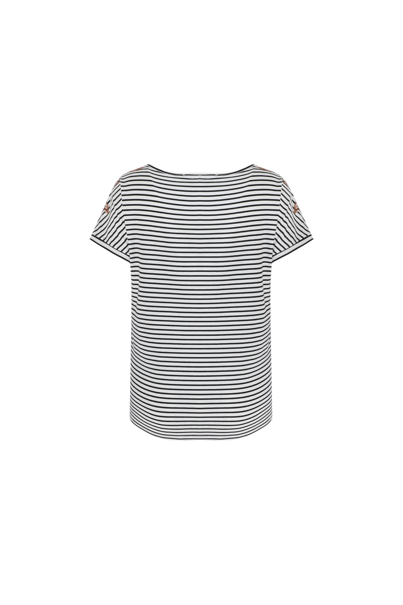 Versailles top | Offwhite/Black