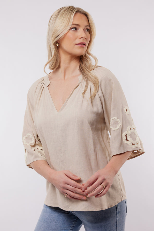 Braga top | Sand
